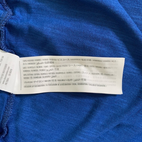 NWT Hollister Blue Cropped Lace Tank Top-S - Picture 6 of 7